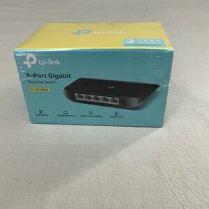 TP-Link TL-SG1005D 5-Port Gigabit Desktop Switch Ethernet Network Hub Black NIB